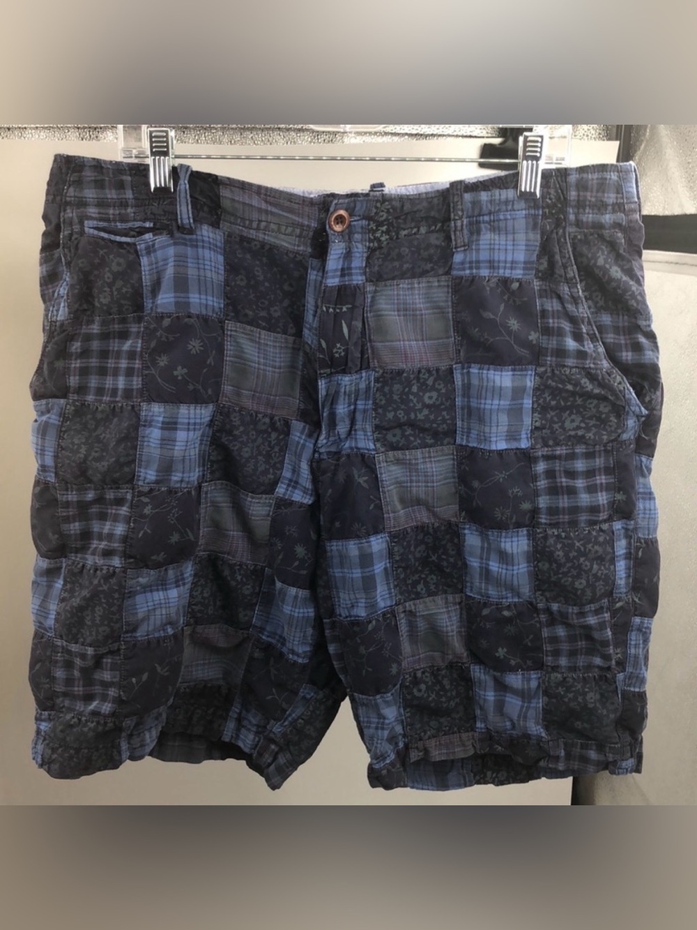 J. Crew Blue & Green Patchwork Field Shorts Size 36W